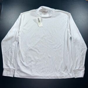 NWT  Vintage Sport Carriage Court Turtleneck T Shirt Mens L Cotton White Sears